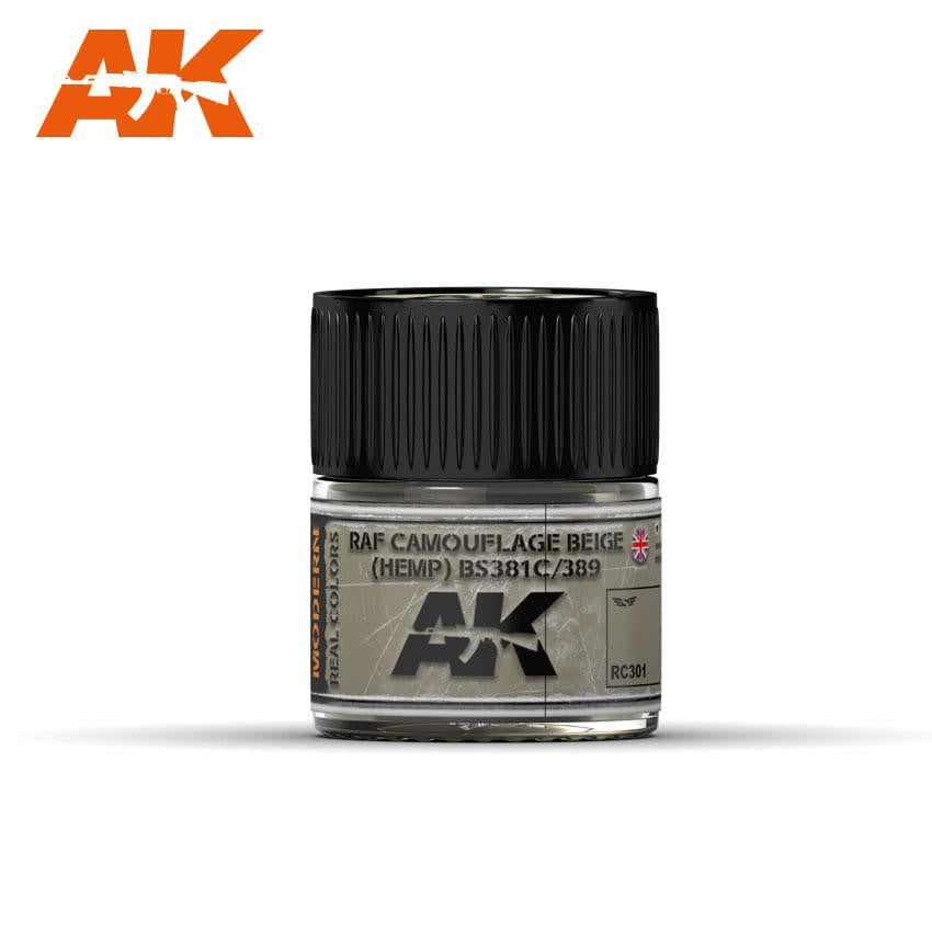 AK Interactive Real Colors: RAF Camouflage Beige (HEMP) BS 381C/389 - 10ml RC301